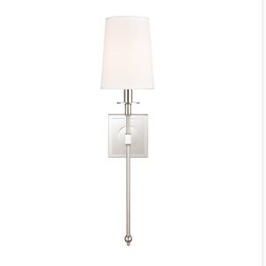 Signature Hardware Calera 1-Light Polished Nickel Wall
Sconce